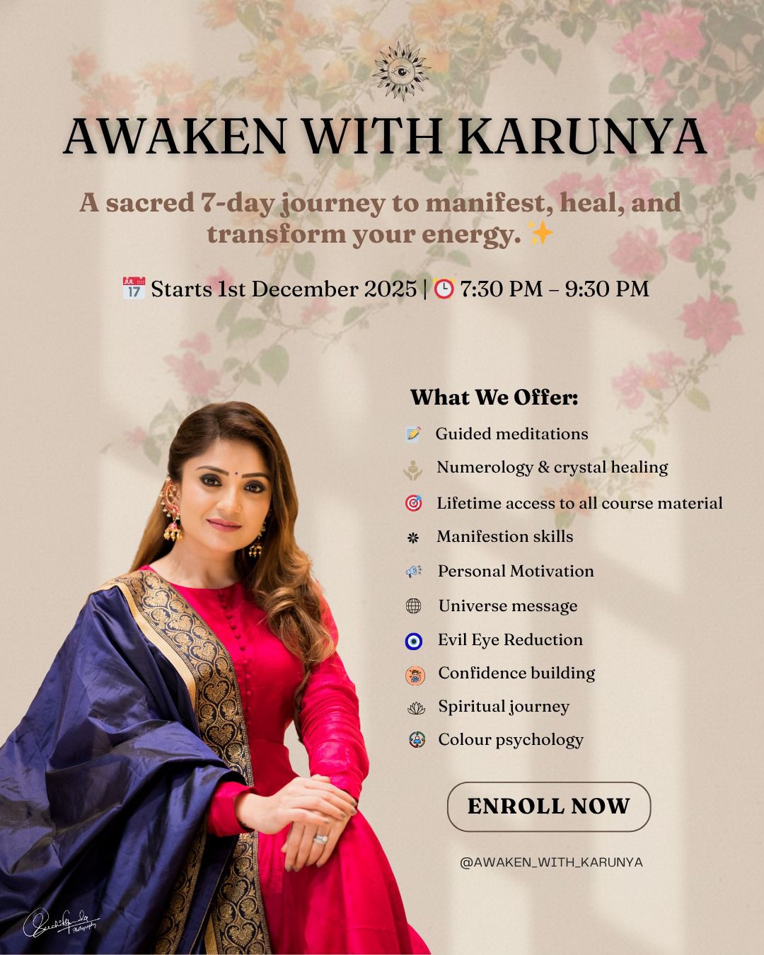 AWAKEN WITH KARUNYA RAM logo